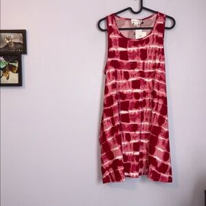 Kiwi + Punch Rose Tie Dye Mini A-line Dress Coverup size M